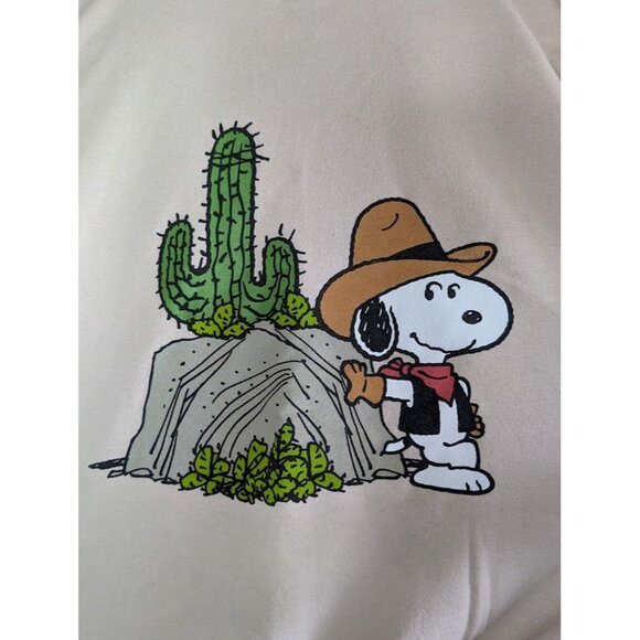 Peanuts Snoopy Camping in the Woods Sweatshirt Size XL Cowboy Western Knott's - Picture 3 of 5